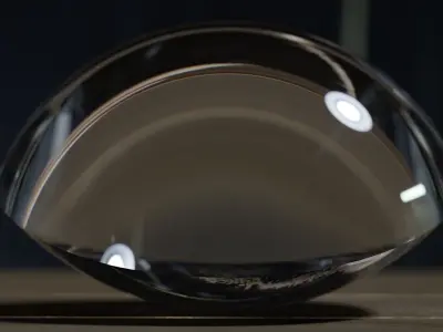 Trisphere optical Lens Simple Shapes Collection Free 3D model