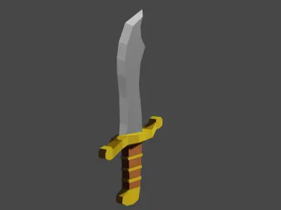 saber sword Low-poly 3D model