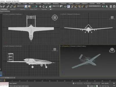 Bayraktar TB2 UAV Low-poly 3D model