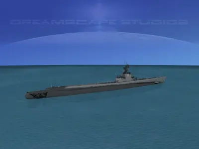 Gato Class Submarine SS245 USS Cobia 3D model