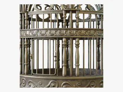 Birdcage Classic Victorian Low-poly 3D model