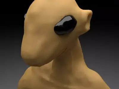 Alien Reptile 1 - Material e Free low-poly 3D model