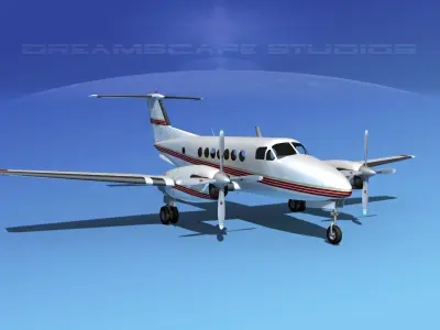  Beechcraft 350 Super King Air V03 3D model