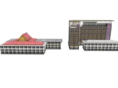 Riau provincial governor office indonesian Low-poly 3D model
