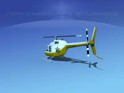 Bell 206 Sheriff Department 3D model