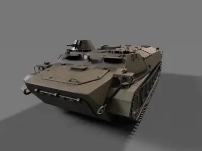 mt-lb-transporter low poly 3d model military tank Low-poly 3D model
