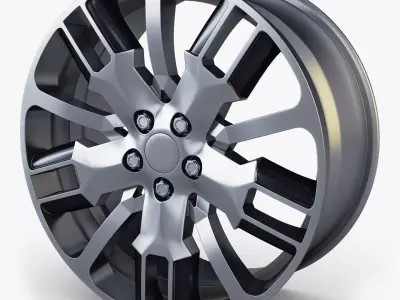 Car Rim Wheel 18 Silver Gen 1 3D model