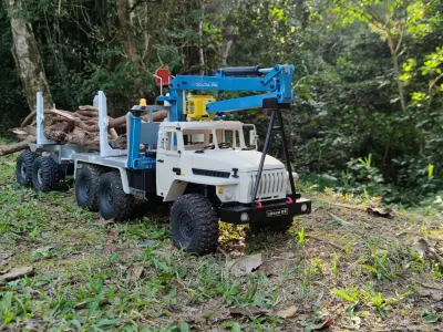 4320 Logging bed and trailer for TRX6 - 1-10 RC body attachment 3D print model