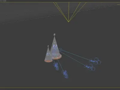 christmas trees 2 3D model
