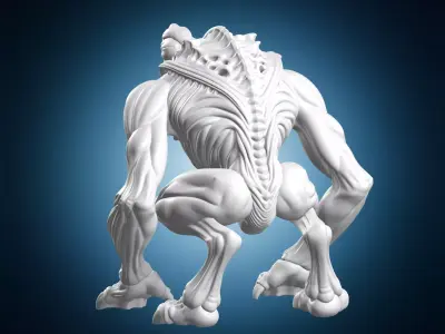 Horrific Mutant Creature 3D print model