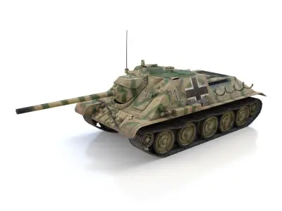 Jagdpanzer SU-85R - 212 - 23 Panzer Division  3D model