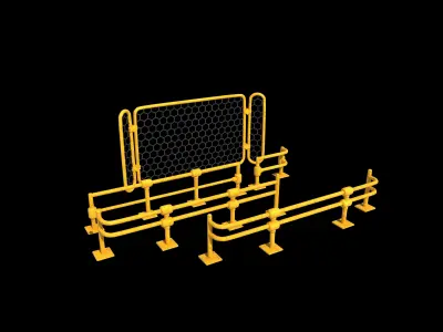  Warehouse Fence 3D model