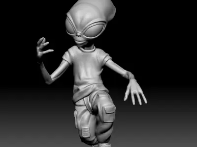 Alien Statue - 0320 3D print model