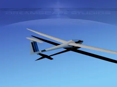 Glaser Dirks DG-200 17 Mtr Sailplane V10 3D model