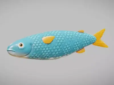 Stylized Fish Low-poly 3D model