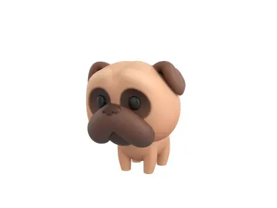 Character195 Pug  3D model