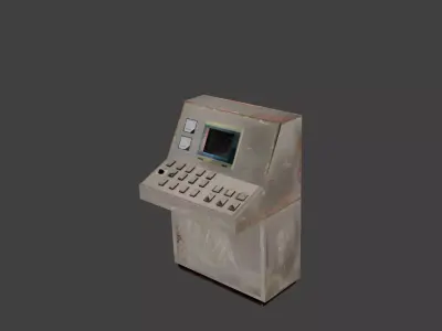 Industrial Computer Low-poly 3D model