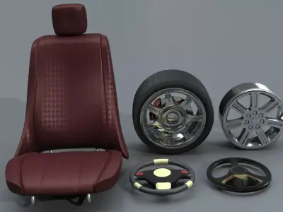 Car Accessories 3D model