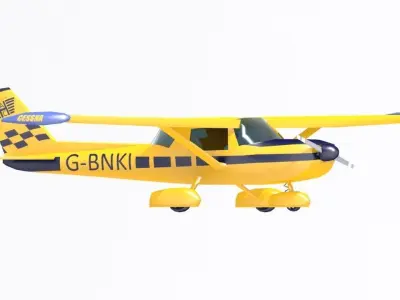Cessna 152  Low-poly 3D model