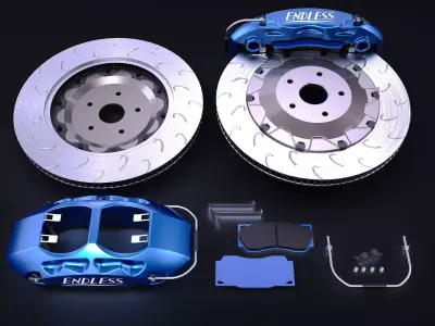 Endless Mono 4R Brake Kit Low-poly 3D model