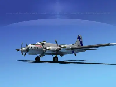 Boeing B-17G HP V04 3D model