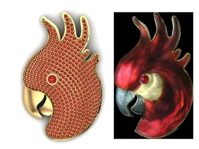 parrot necklace 3D model