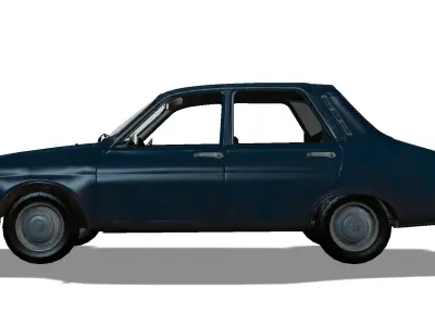 Low Poly Car Model with Textures Free low-poly 3D model