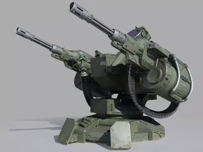 Turret textured 3D model
