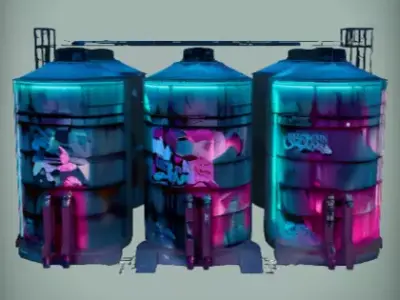 Cyberpunk Modular Environment Asset 3D model