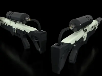 The Boring Company Not a Flamethrower Gun Low-poly 3D model