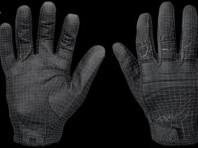 Tactical Gloves 033 Low-poly 3D model
