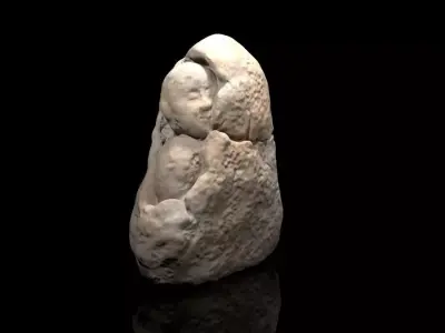 Korean historic stone sculpture 3D model