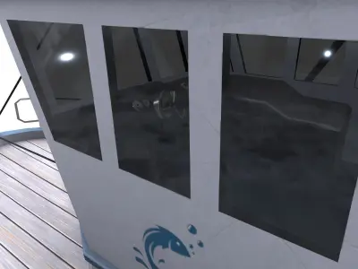 Fishing Boat Low-poly PBR Low-poly 3D model