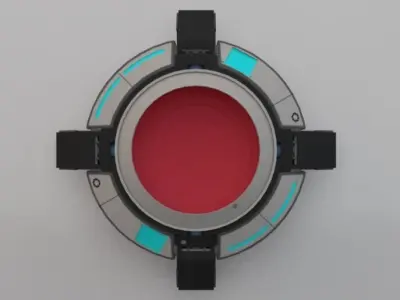 Sci-Fi Platform 01 Low-poly 3D model