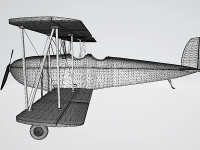 Hurkus Plane designed by Vecihi Hurkus Low-poly 3D model