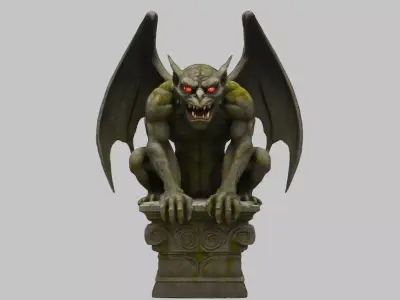 Gargoyle Sentinel Low-poly 3D model