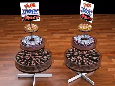 shop rack 1 Low-poly 3D model