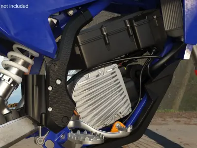 Electric Engine with Battery 3D model