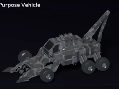 Scifi Multi Purpose Vehicle Low-poly 3D model