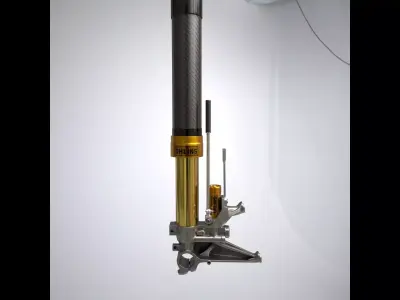 Ohlins Suspension Fork Low-poly 3D model