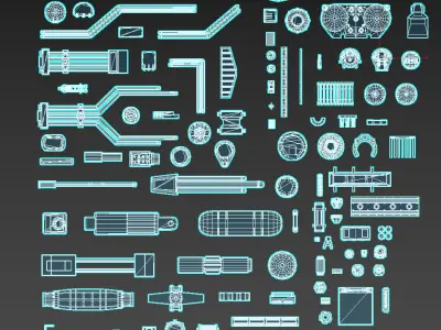 Greeblie Kitbash Set 3 3D model