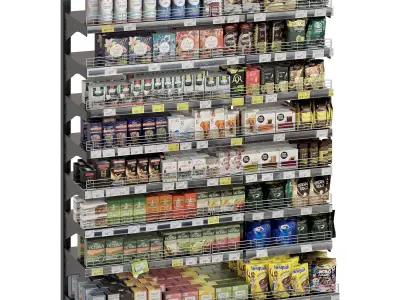 Tea shelves 3D model