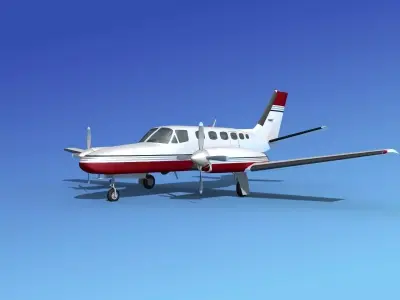 Cessna 441 Conquest II V08 3D model