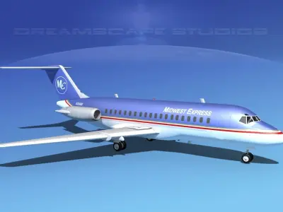 Douglas DC-9-20 Midwest Express 3D model