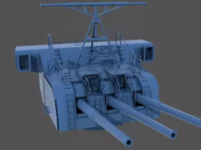 Yamato Nendo Shiki turret - Commercial license - 1-100 scale 3D print model