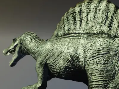 Spinosaurus dinosaur Low-poly 3D model