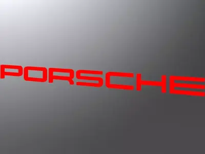 Porsche Logo Sign Free 3D model