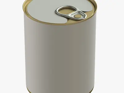 canned food round tin metal aluminium can 06 3D model