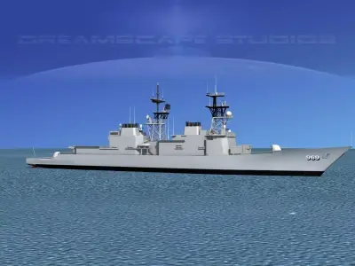 Spruance Class DD969 USS Peterson 3D model