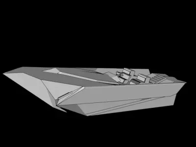 Futuristic Modern Speedboat Design 3D model